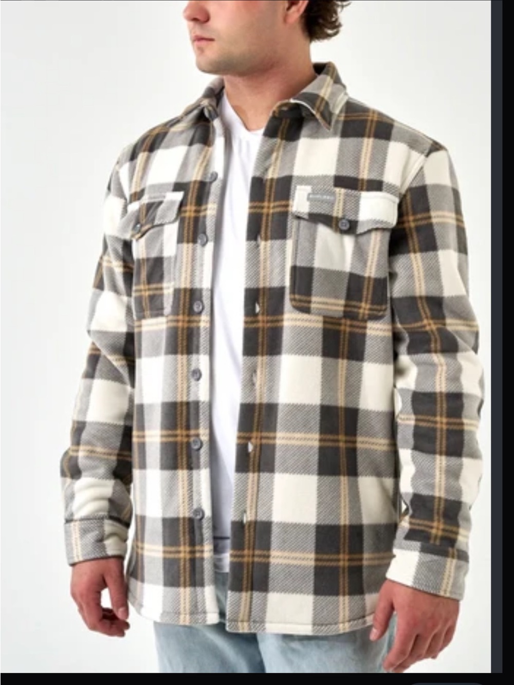 Burlebo Coyote Plaid Shacket Size Large